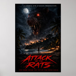 Cosmic Eye – Nachtstrand-Kreatur-Horrorposter Poster