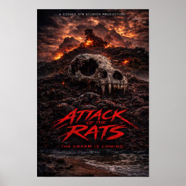 Cosmic Eye – Schädel-Landschaft-Horrorposter Poster