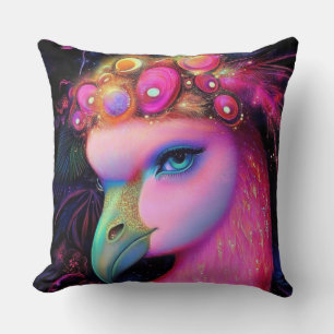 Cosmic Flamingo Queen Kissen