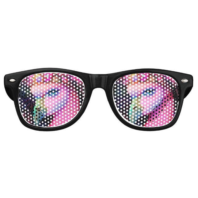 Cosmic Flamingo Queen Partybrille (Vorderseite)
