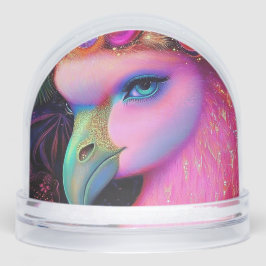 Cosmic Flamingo Queen Schneekugeln