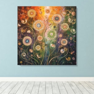 Cosmic Florals Canvas Print Leinwanddruck