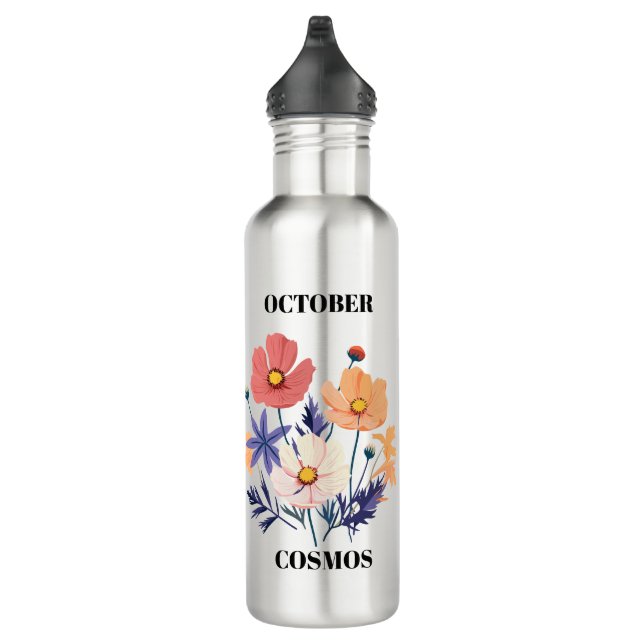 Cosmic Flow • October Birth Flower Water Bottle  Edelstahlflasche (Rechts)