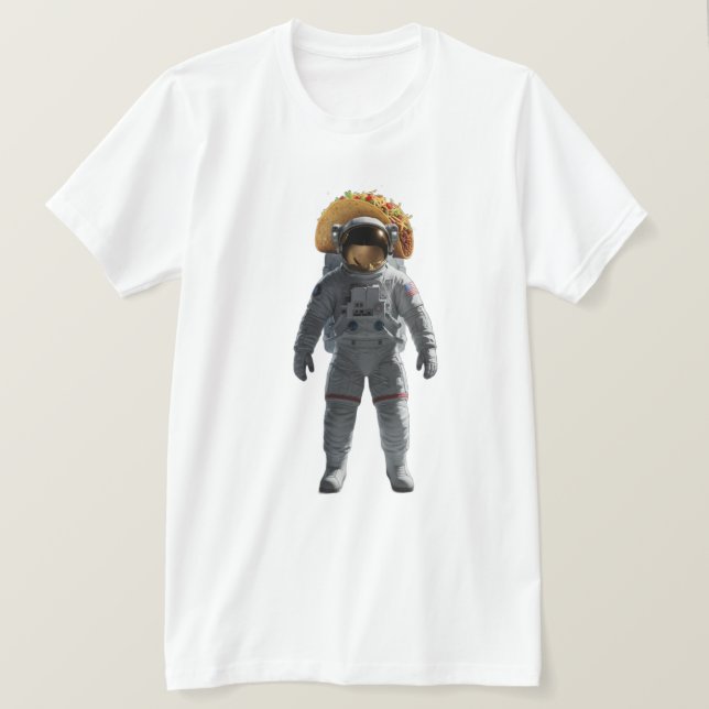 Cosmic Food Spaß T-Shirt für Taco Lovers & Space F (Design vorne)