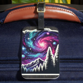 Cosmic Forest: Galaxy Meets Nature Gepäckanhänger