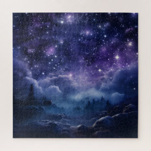Cosmic Forest Night Sky