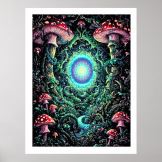Cosmic Forest Portal – Journey Beyond the Veil Poster