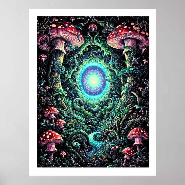 Cosmic Forest Portal – Journey Beyond the Veil Poster (Vorne)