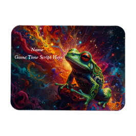Cosmic Frog Art Print Vibranly Psychedelic Design Magnet