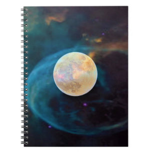 Cosmic Full Moon Spiral Notebook Notizblock