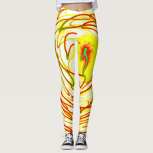 Cosmic Galaxy Leggings – Neon Space Art Pattern