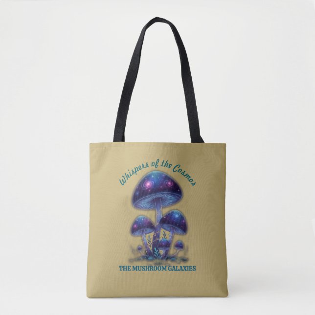 Cosmic Galaxy Mushrooms • Whimsical Fantasy Fungi  Tasche (Vorderseite)