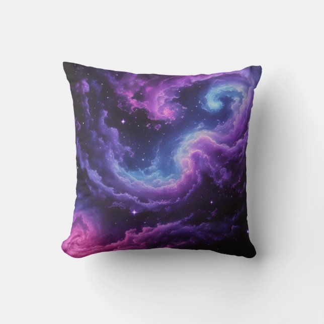 Cosmic Galaxy Nebula Abstract Space Art Design Kissen (Vorderseite)