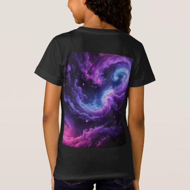 Cosmic Galaxy Nebula Abstract Space Art Design T-Shirt (Rückseite)