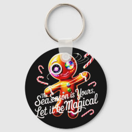 Cosmic Gingerbread Pin Buttons Set Magical Holiday Schlüsselanhänger