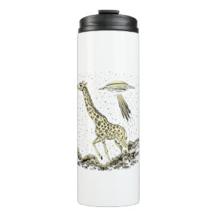 Cosmic Giraffe Funny Giraffe für Frauen Weibliche Thermosbecher