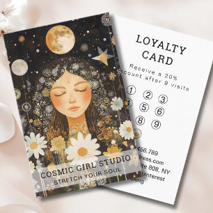 Cosmic Girl Boho Moon Salon Treue Visitenkarte