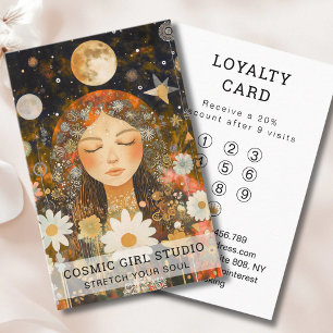 Cosmic Girl Boho Moon Salon Treueprogramm Visitenkarte