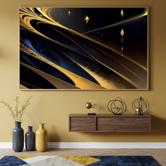 Cosmic Golden Flow Poster (Von Creator hochgeladen)