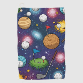 Cosmic Golf Adventure im Weltraum Golfhandtuch