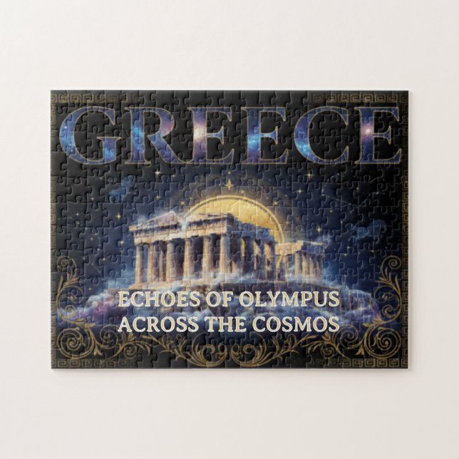 Cosmic Greece Ancient Temple Celestial Art (Horizontal)