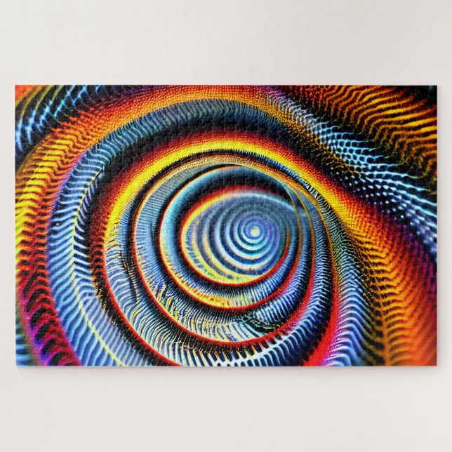 Cosmic Indigo Hypnotic Invite Rainbow Fun Swirn (Horizontal)
