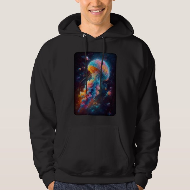 Cosmic Jellyfish Artwork Hoodie (Vorderseite)