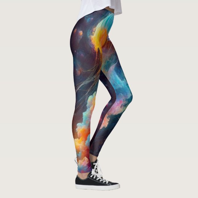 Cosmic Jellyfish Artwork Leggings (Rechts)