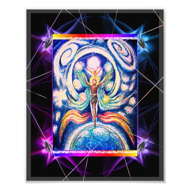 Cosmic Juggler Fantasy Art Fotodruck (Vorne)