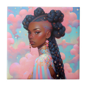 Cosmic Lady African American Fantasy Art Fliese