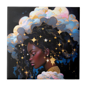 Cosmic Lady African American Fantasy Art Fliese