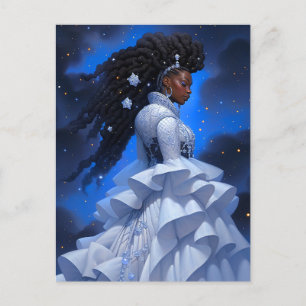 Cosmic Lady African American Fantasy Art Postkarte