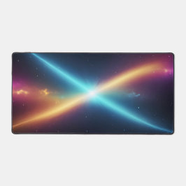 Cosmic Light Collision Abstract Glowing Space Schreibtischunterlage