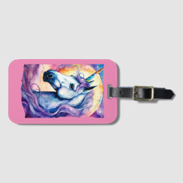 Cosmic Lila Unicorn iPad Gepäckanhänger