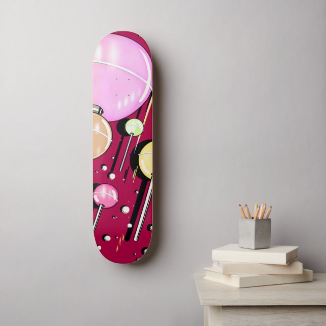 Cosmic Lollipops Skateboard Deck (Wandkunst)