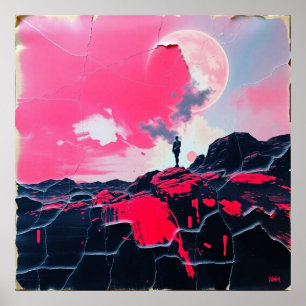 Cosmic Longe: Retro Pink Dream Poster