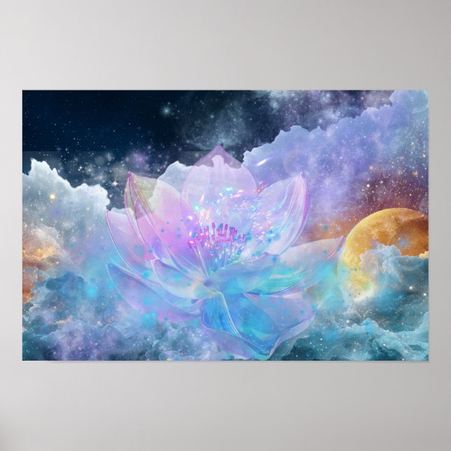 Cosmic Lotus Flower Poster (Vorne)