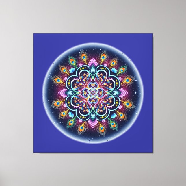 Cosmic Mandala Canvas Wall Art Leinwanddruck (Vorderseite)