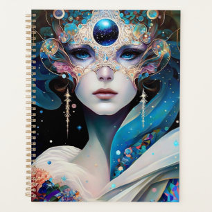 Cosmic Masked Goddess Queen Fantasy Art Planer