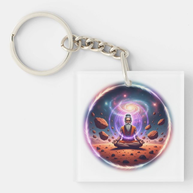 Cosmic Meditator Acrylic Keychain Schlüsselanhänger (Vorderseite)