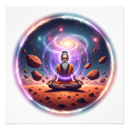 Cosmic Meditator Photo Print - Galaxy Art Fotodruck