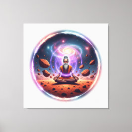 Cosmic Meditator Stretched Canvas Art Leinwanddruck