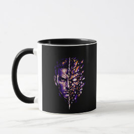 Cosmic Mind Pressure | Futuristic Overthinking Art Tasse