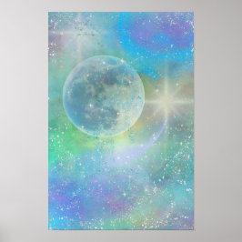 Cosmic Moon Poster