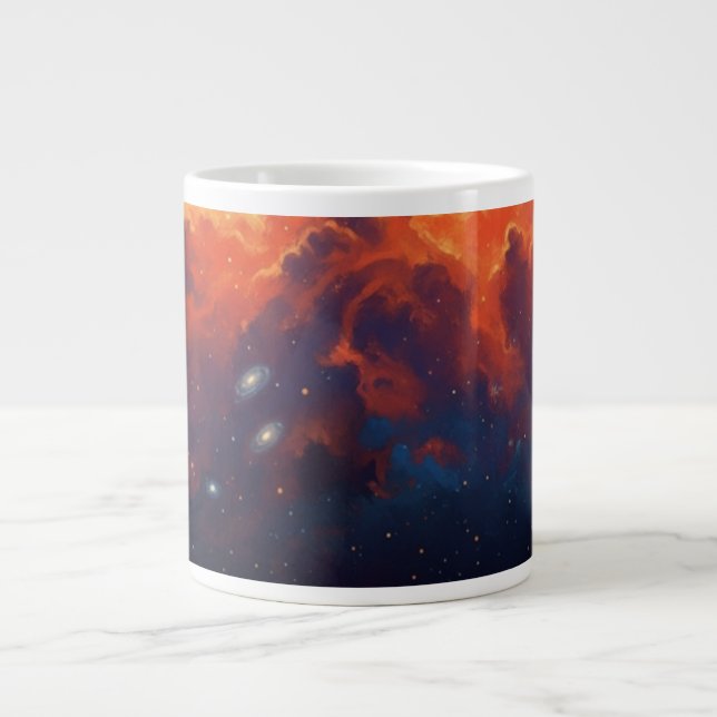 Cosmic Nebula Abstract Galaxy Space Art Jumbo-Tasse (Vorderseite)