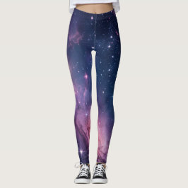 Cosmic Nebula Seamless Pattern for All-Over Print Leggings