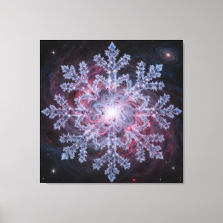 Cosmic Nebula Snowflake Leinwanddruck