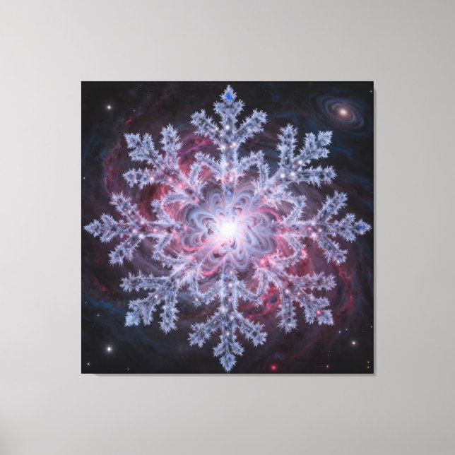 Cosmic Nebula Snowflake Leinwanddruck (Vorderseite)