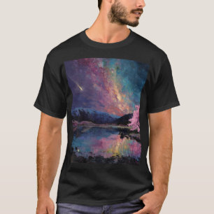 "Cosmic Night Sky Landschaftsbild T - Shirt