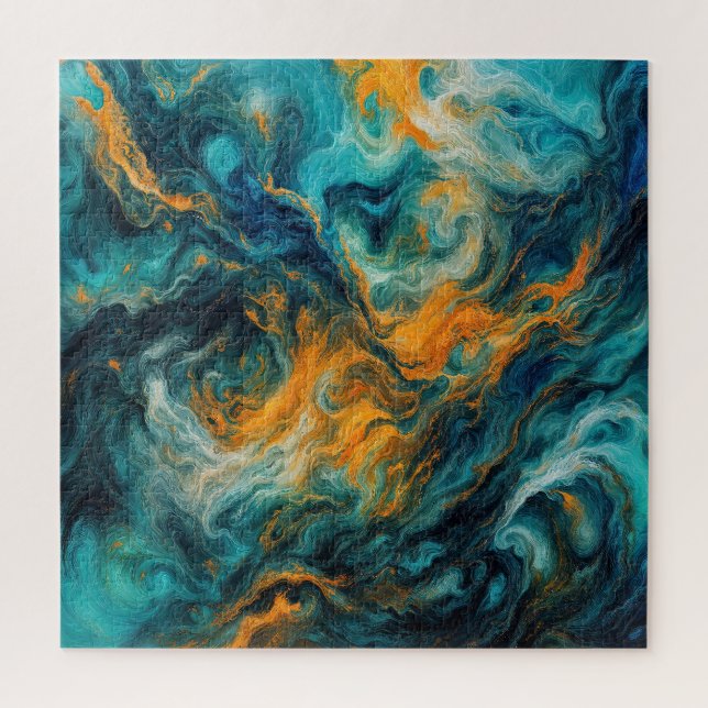 Cosmic Ocean Square - Abstrakte Farben (Vertikal)